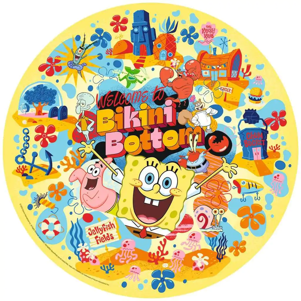 SpongeBob SquarePantsWelcome to Bikini Bottom kör alakú puzzle  (500 darab) termékfotó