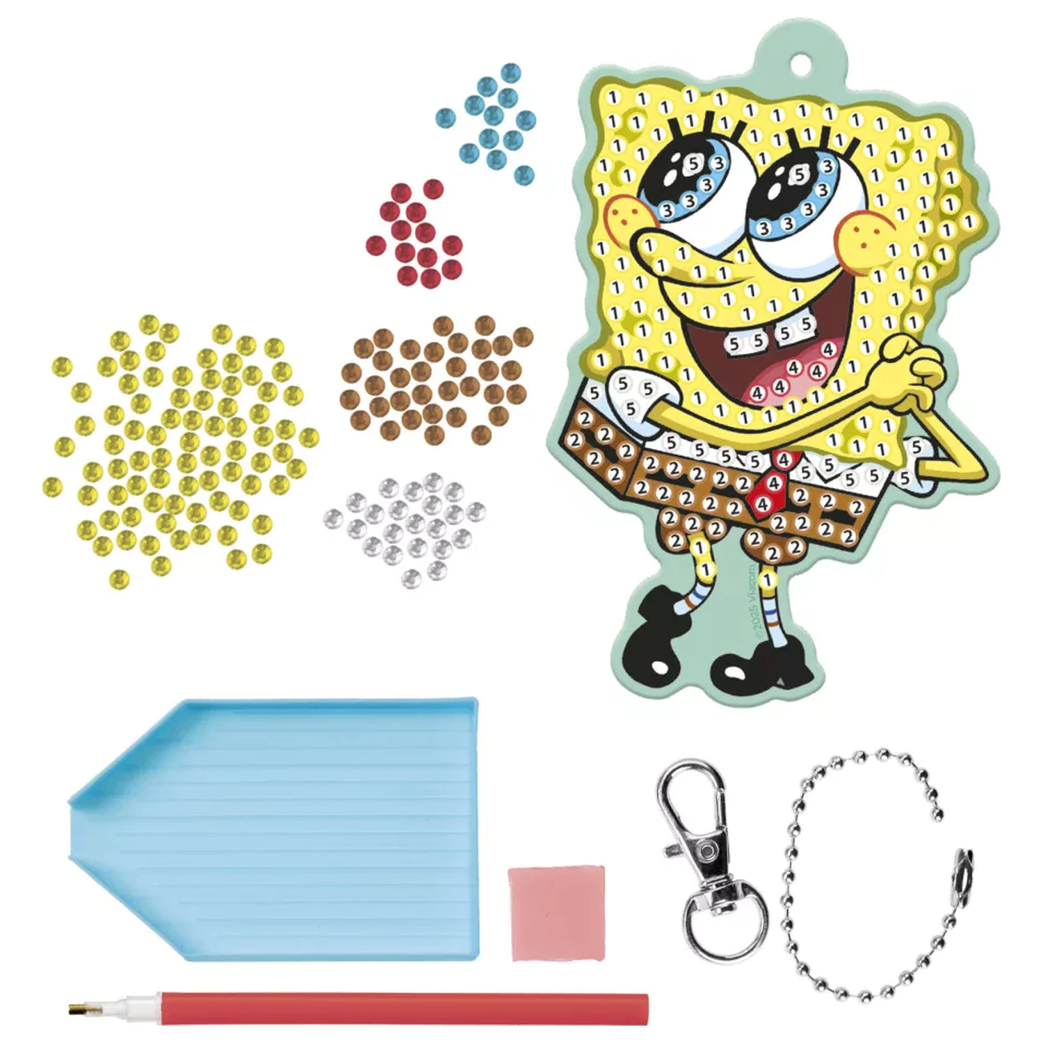 SpongyaBob Smile gyémántszemes kulcstartó készítő szett termékfotó