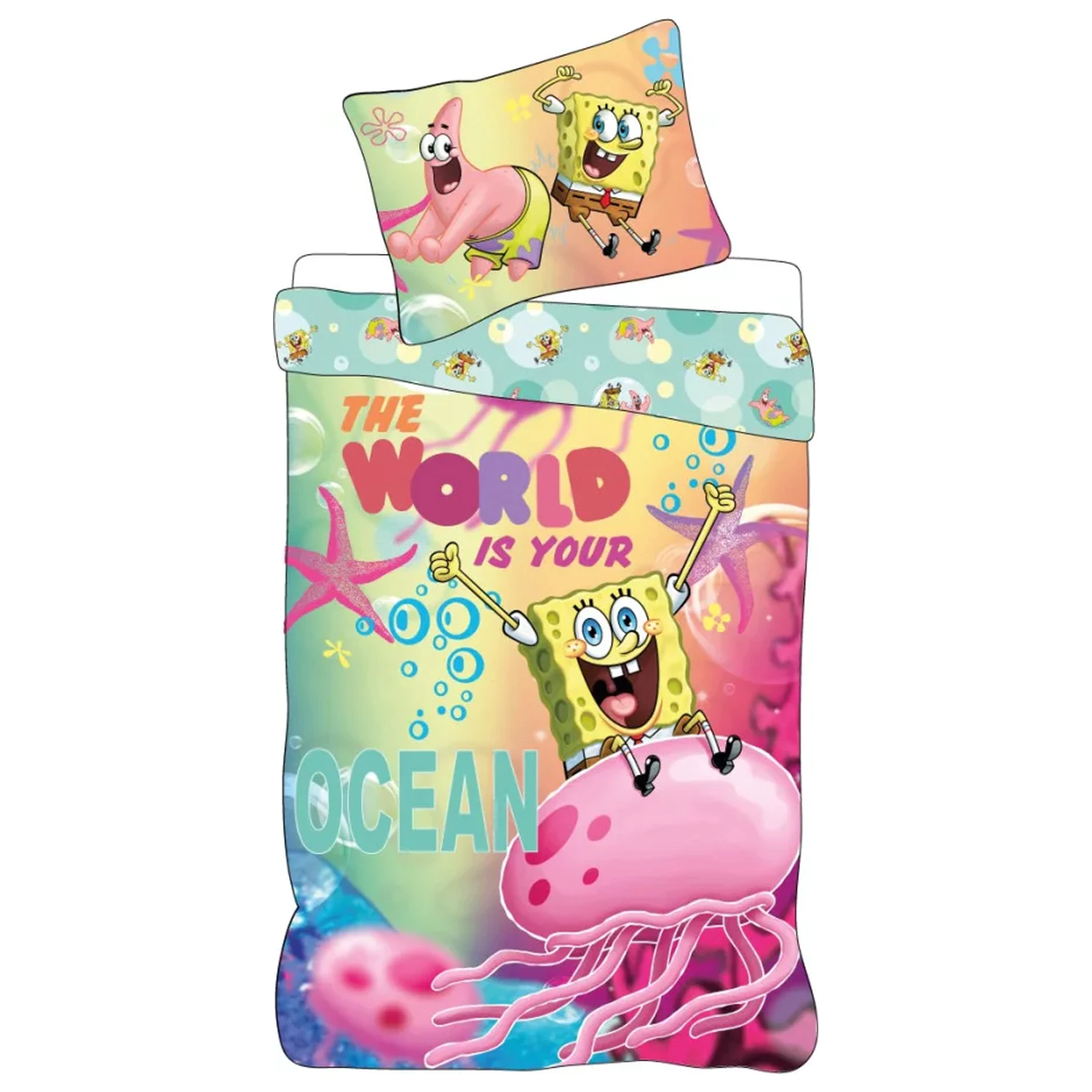 SpongyaBob The World gyerek, ovis ágyneműhuzat  termékfotó