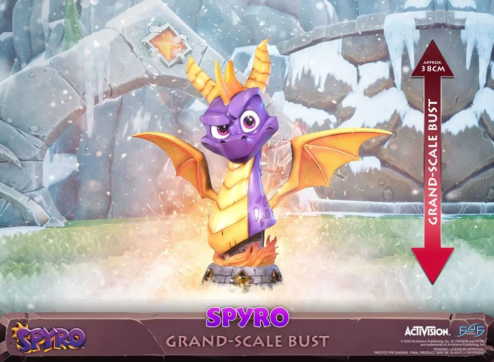 Spyro Reignited Trilogy Grand Scale Spyro mellszobor figura 38 cm termékfotó