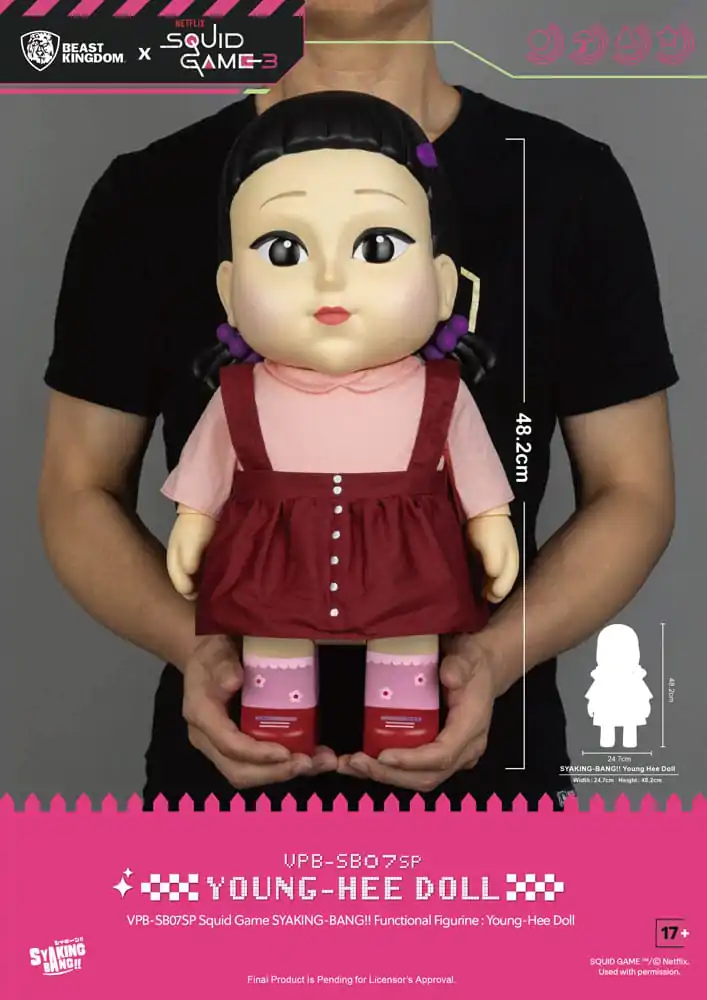 Squid Game Syaking Bang Young-Hee Doll Season 3 figura/persely 48 cm termékfotó