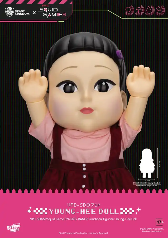 Squid Game Syaking Bang Young-Hee Doll Season 3 figura/persely 48 cm termékfotó