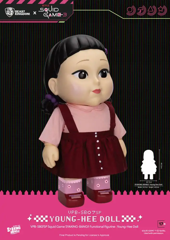 Squid Game Syaking Bang Young-Hee Doll Season 3 figura/persely 48 cm termékfotó