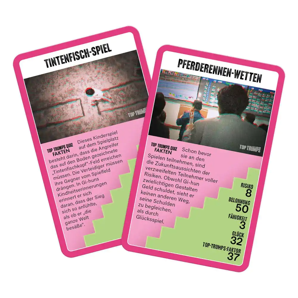 Squid Game Top Trumps Collectables német nyelvű kártyajáték termékfotó