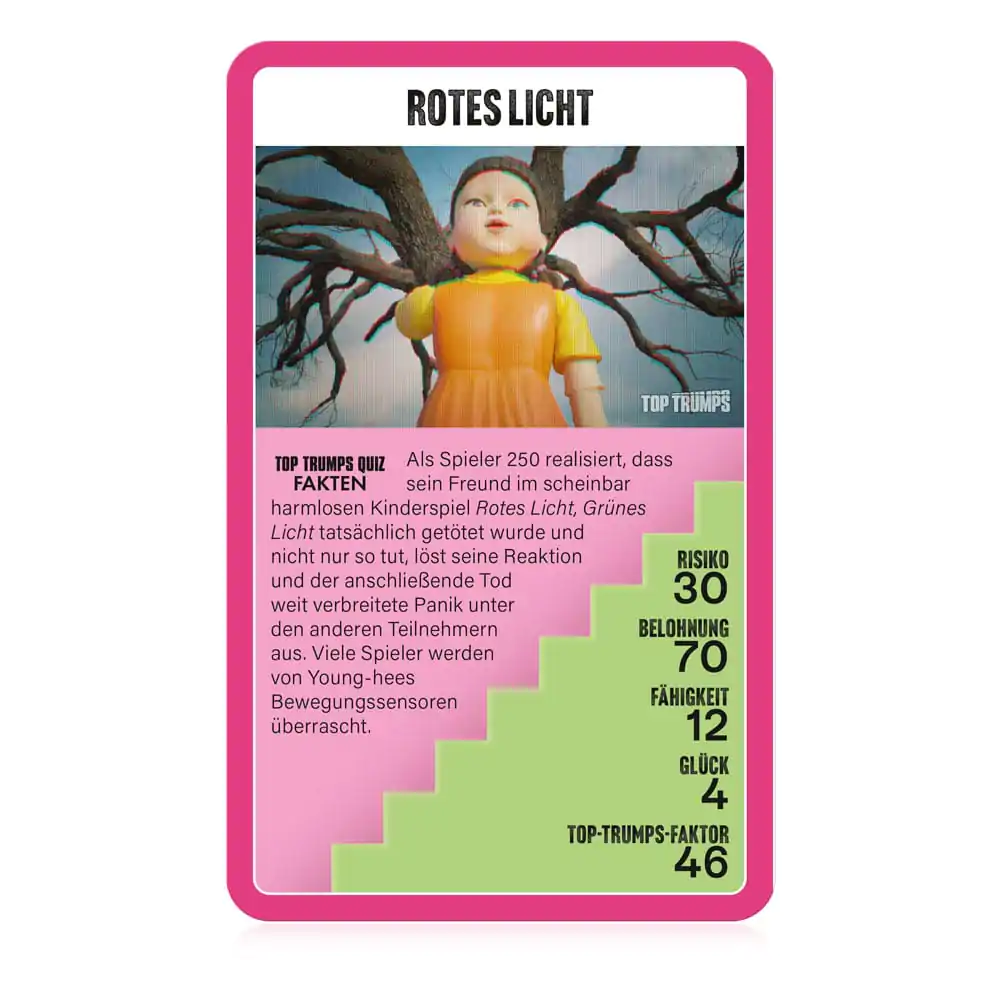 Squid Game Top Trumps Collectables német nyelvű kártyajáték termékfotó