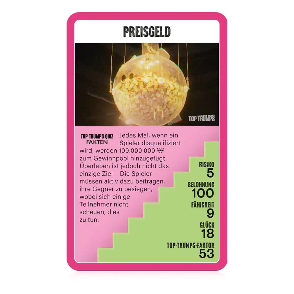 Squid Game Top Trumps Collectables német nyelvű kártyajáték termékfotó