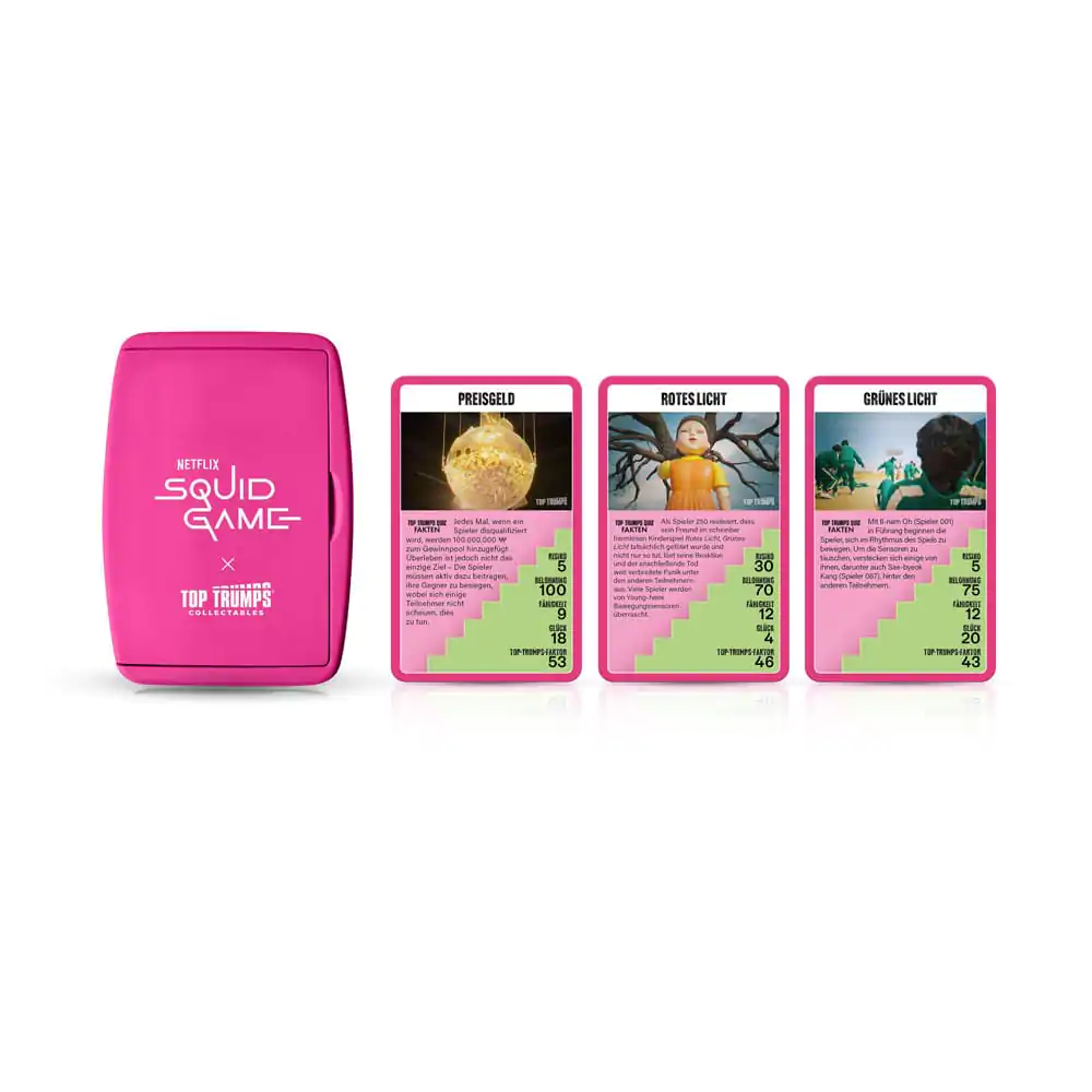 Squid Game Top Trumps Collectables német nyelvű kártyajáték termékfotó