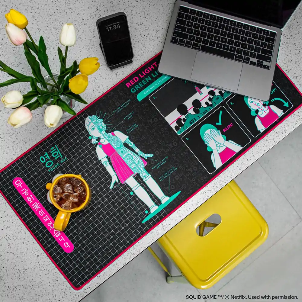Squid Game Young-Hee Blue Print nagyméretű egérpad, asztali alátét termékfotó