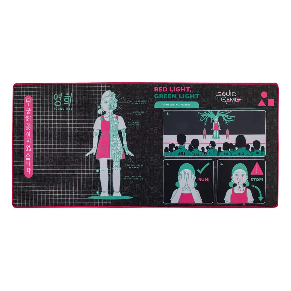 Squid Game Young-Hee Blue Print nagyméretű egérpad, asztali alátét termékfotó