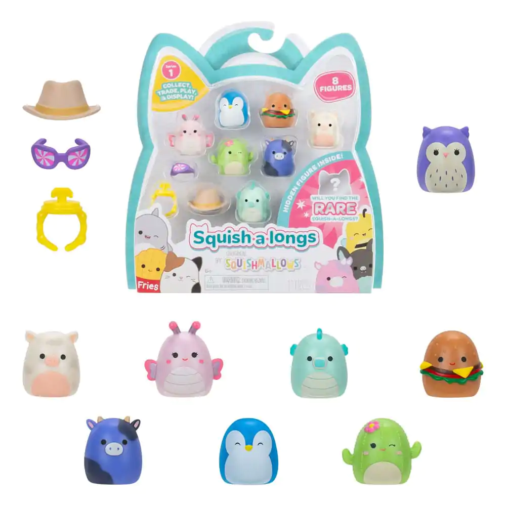 Squishmallow Squish a longs Style 1 8 db-os Mini figura csomag 3 cm termékfotó