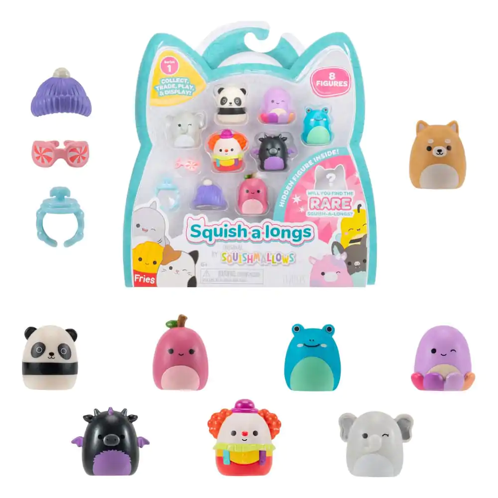 Squishmallow Squish a longs Style 3 8 db-os Mini figura csomag 3 cm termékfotó