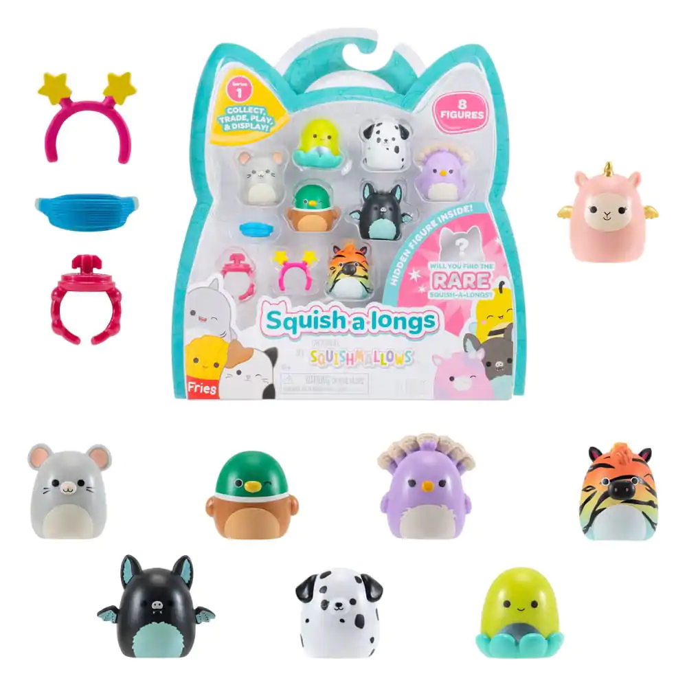 Squishmallow Squish a longs Style 4 8 db-os Mini figura csomag 3 cm termékfotó