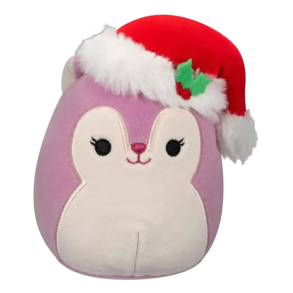 Squishmallows Christmas Allina the Squirrel with Santa Hat plüss figura 20 cm termékfotó