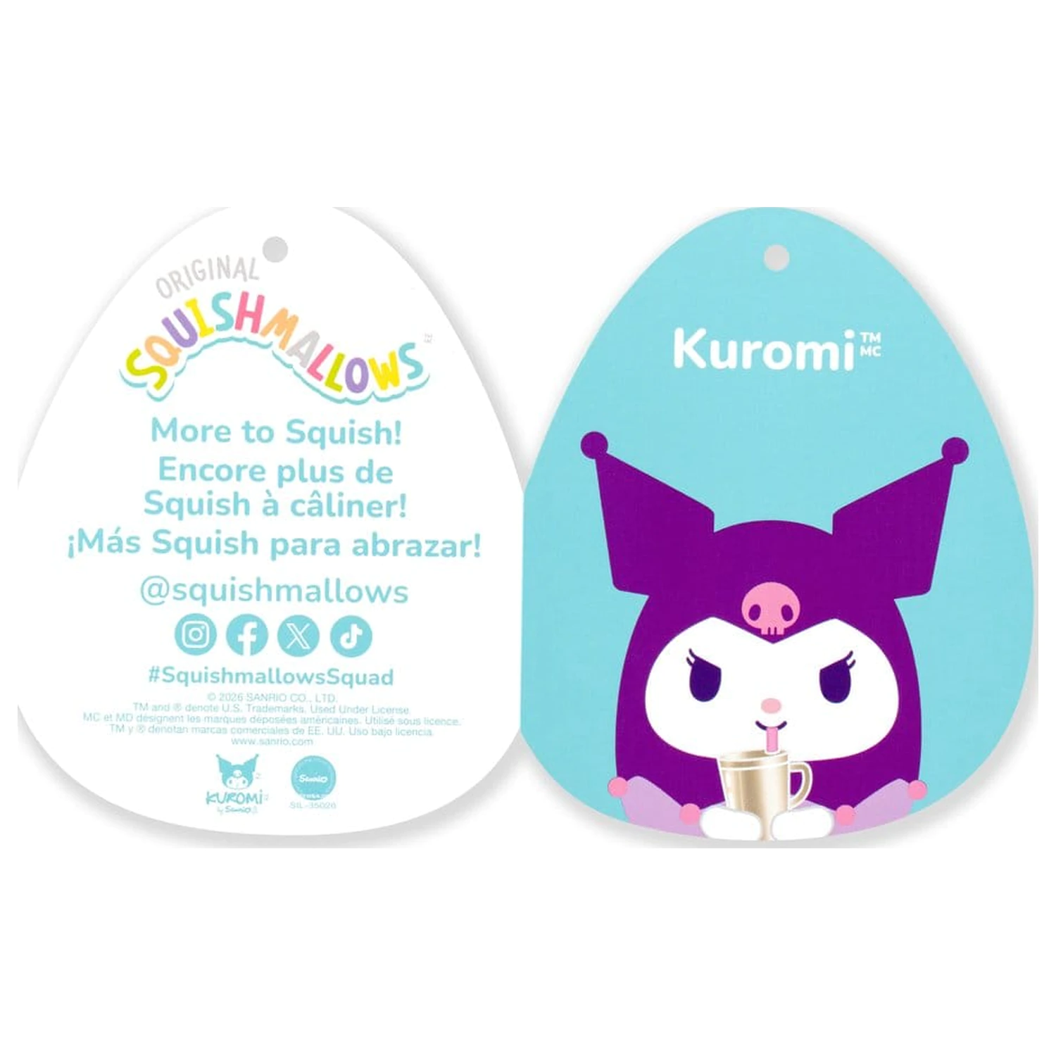 Squishmallows Hello Kitty and Friends plüss Kuromi Cup 30 cm termékfotó