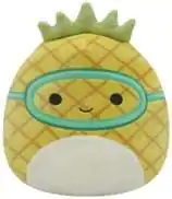 Squishmallows Maui Pineapple with Scuba Mask plüss figura 20 cm termékfotó