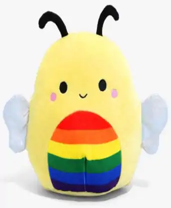 Squishmallows Pride Sunny Bee Rainbow Belly plüss figura 30 cm termékfotó