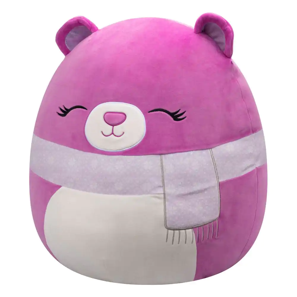 Squishmallows Purple Bear with Closed Eyes and Scarf Crisanta plüss figura 50 cm termékfotó