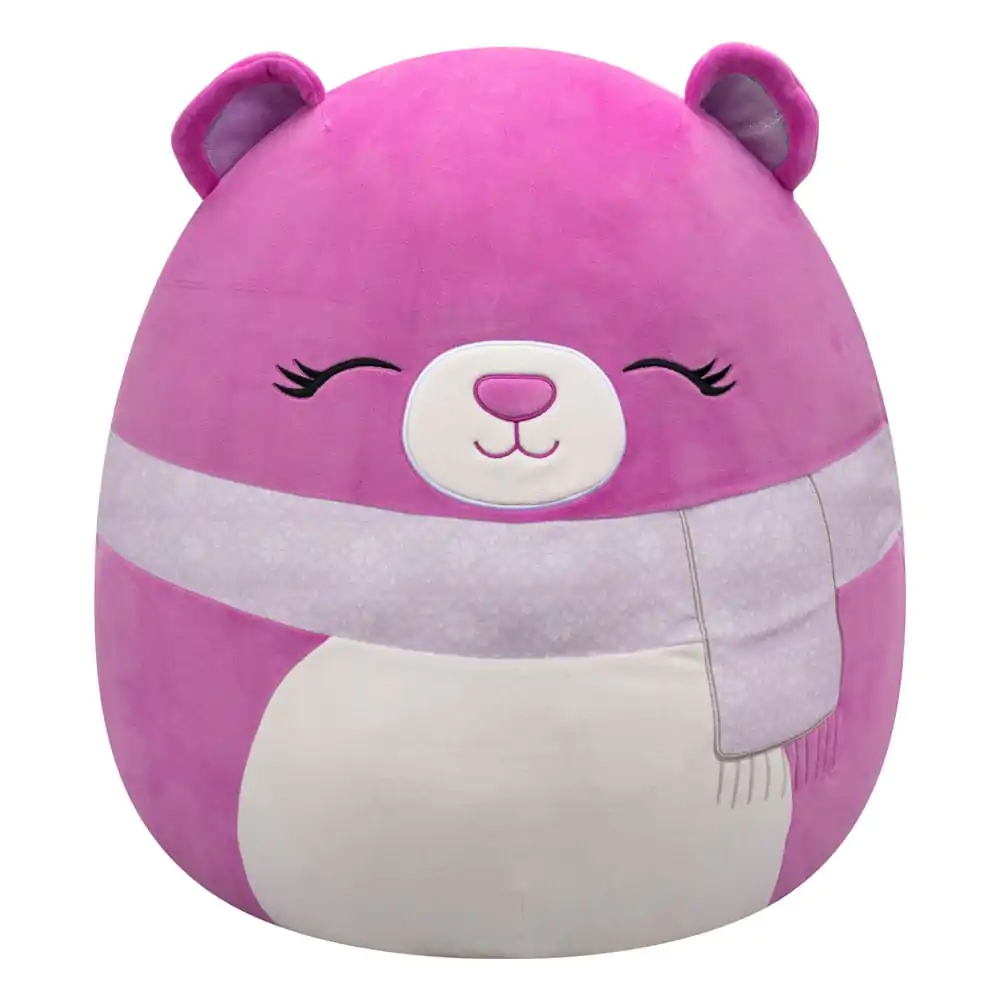 Squishmallows Purple Bear with Closed Eyes and Scarf Crisanta plüss figura 50 cm termékfotó