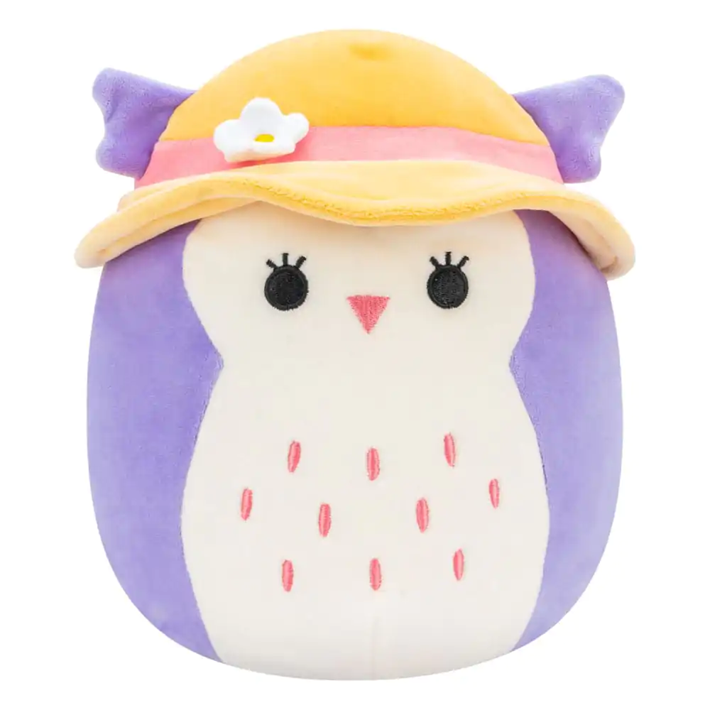 Squishmallows Purple Owl with Sun Hat Holly plüss figura 18 cm termékfotó