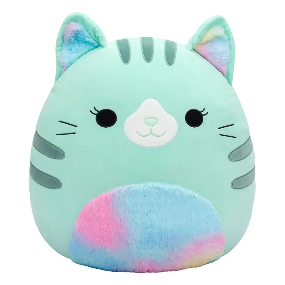 Squishmallows Teal Cat with Tie-Dye Fuzzy Belly Corinna plüss figura 50 cm termékfotó