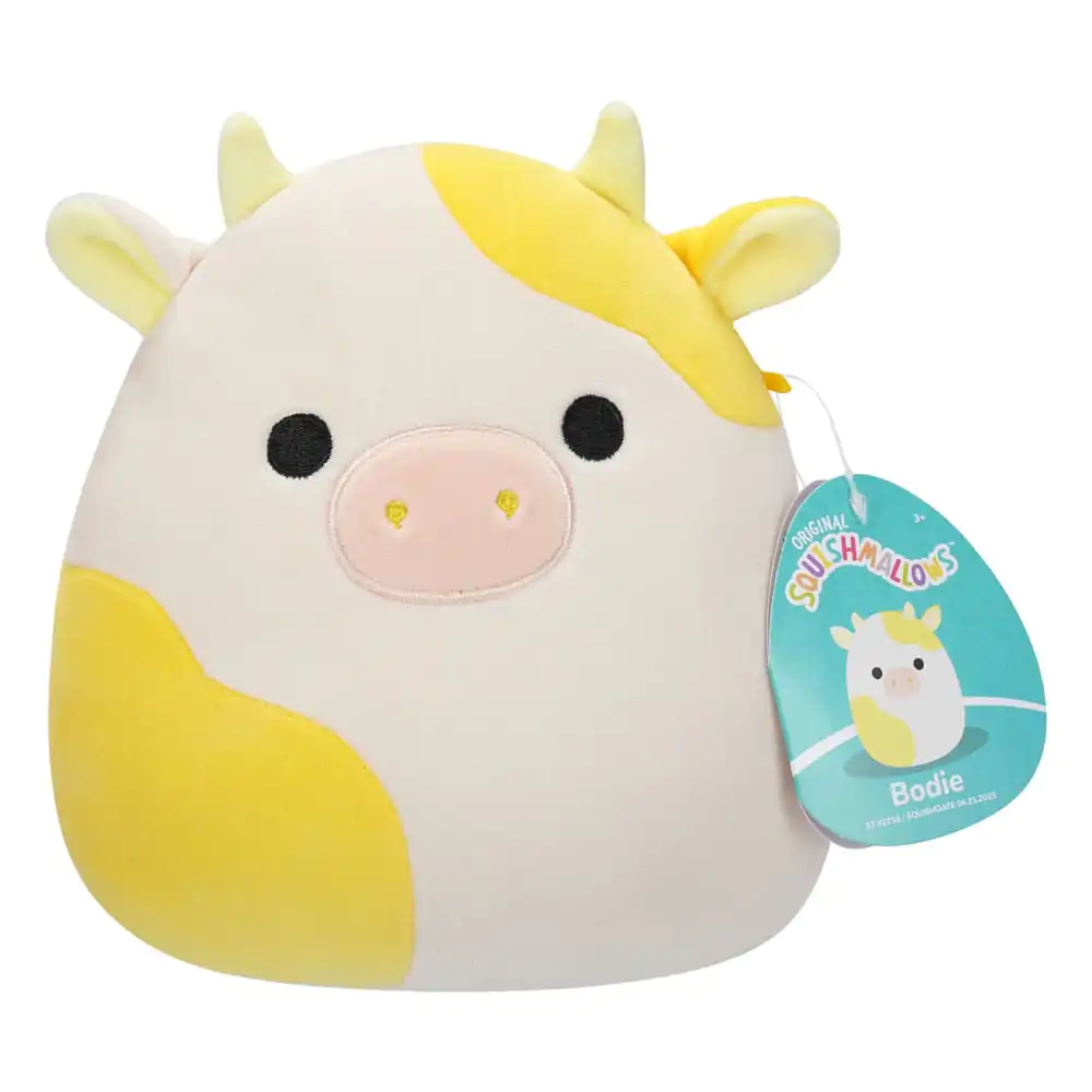 Squishmallows Yellow and White Cow Bodie plüss figura 18 cm termékfotó