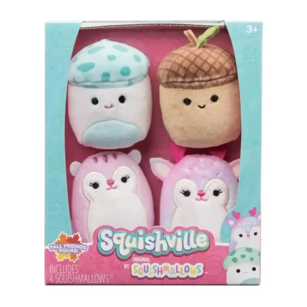 Squishville Mini Squishmallows Autumn Friends Squad 4 db-os csomag plüss figura 5 cm termékfotó