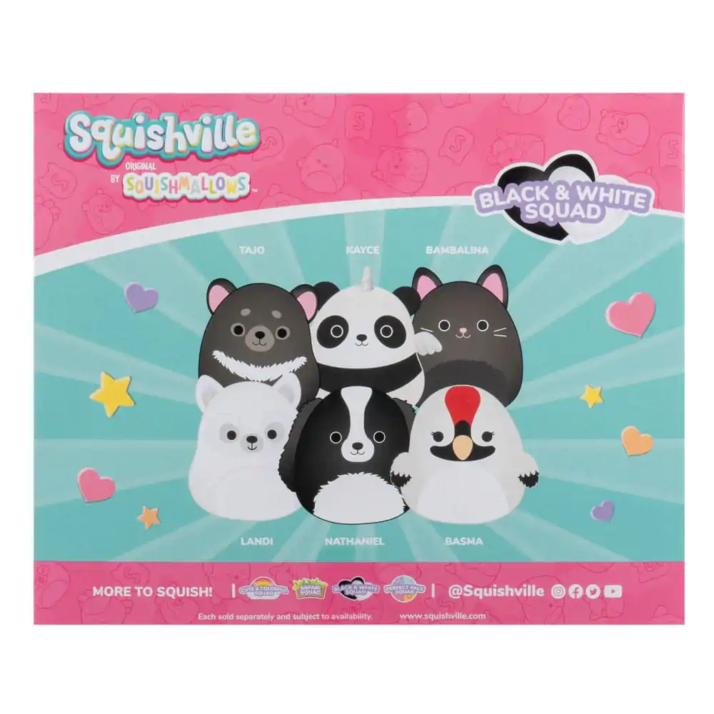 Squishville Mini Squishmallows Black & White Squad 6 db-os plüss figura csomag 5 cm termékfotó