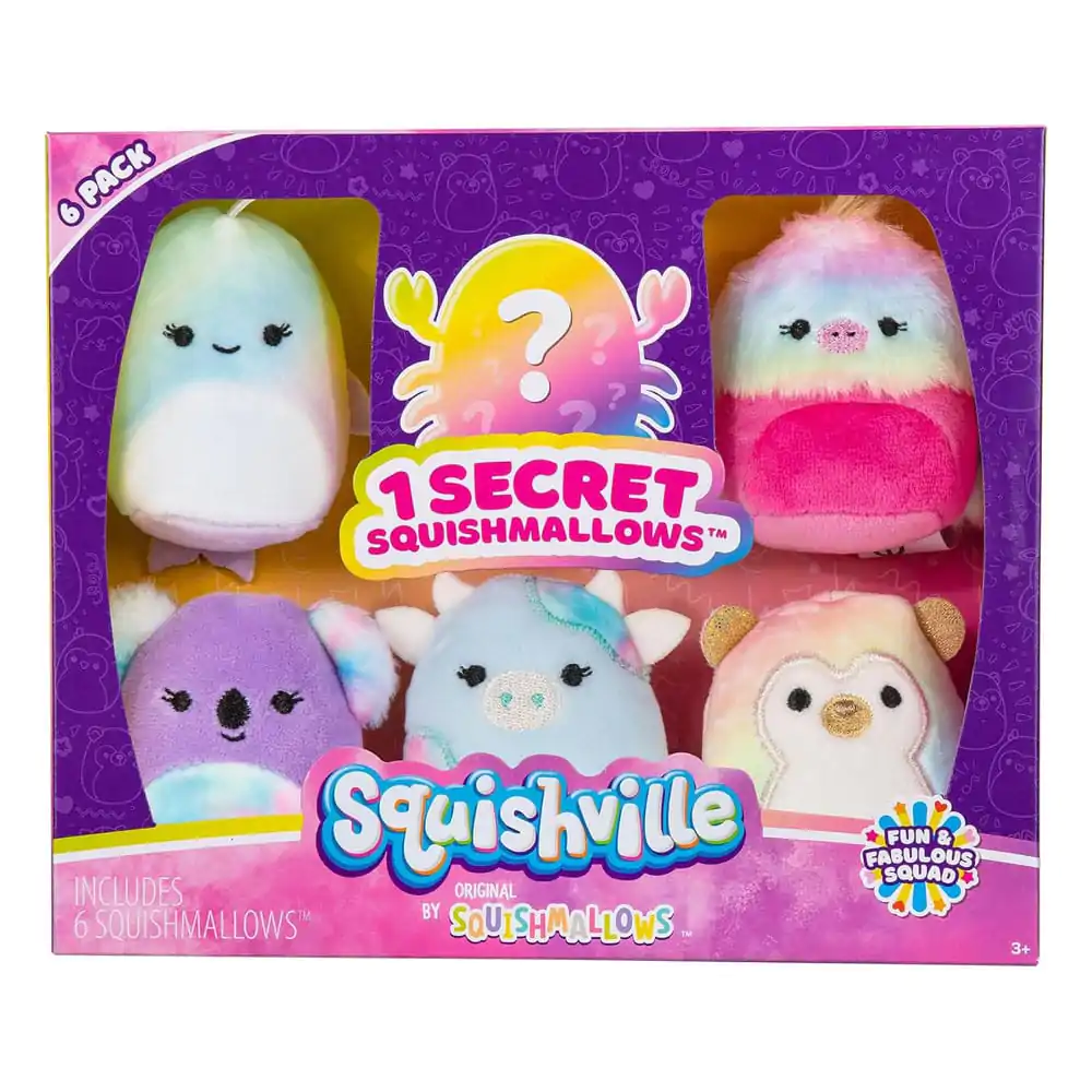 Squishville Mini Squishmallows Fun & Fabulous Squad 6 db-os plüss figura csomag 5 cm termékfotó