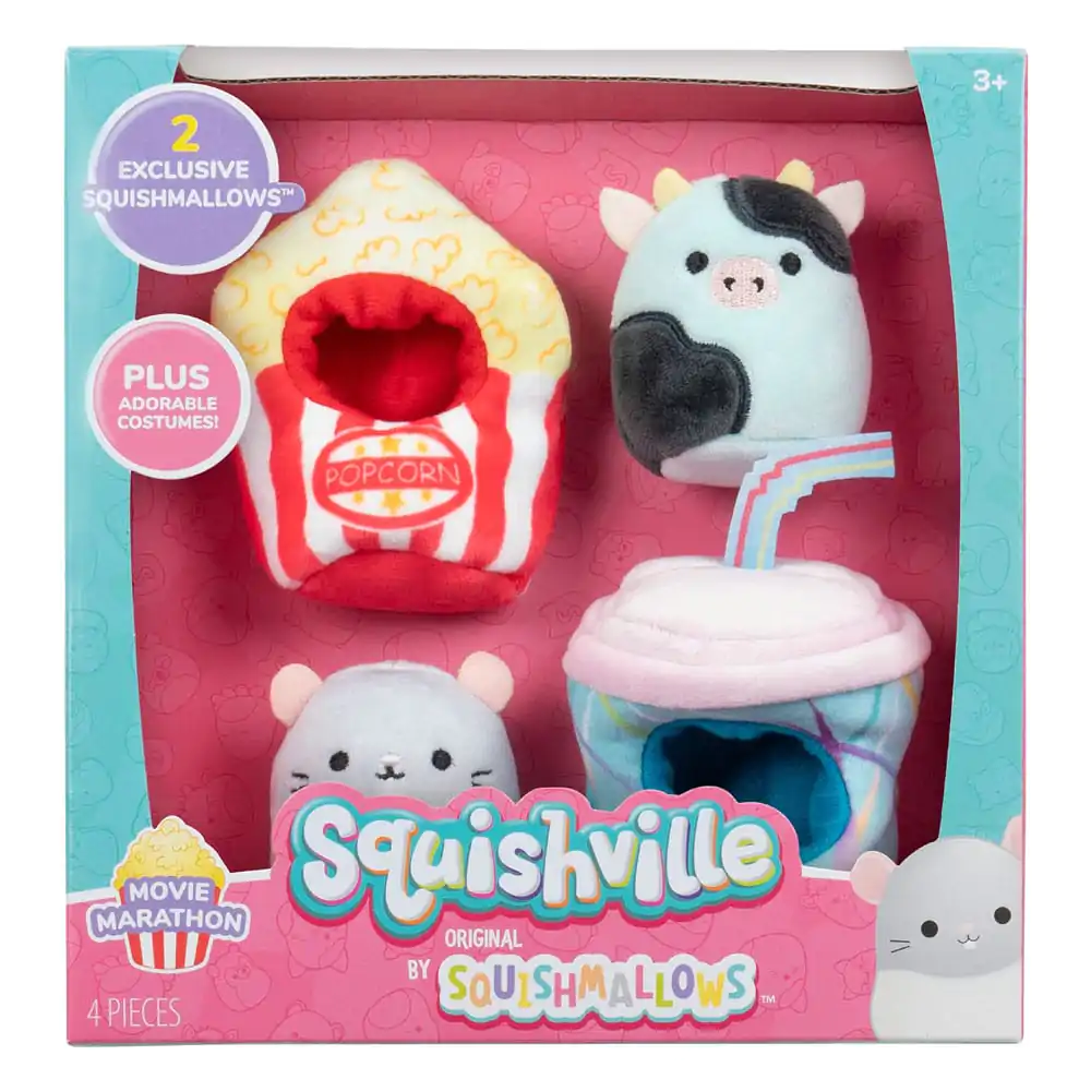 Squishville Mini Squishmallows Movie Marathon plüss figura és kiegészítő csomag 5 cm termékfotó