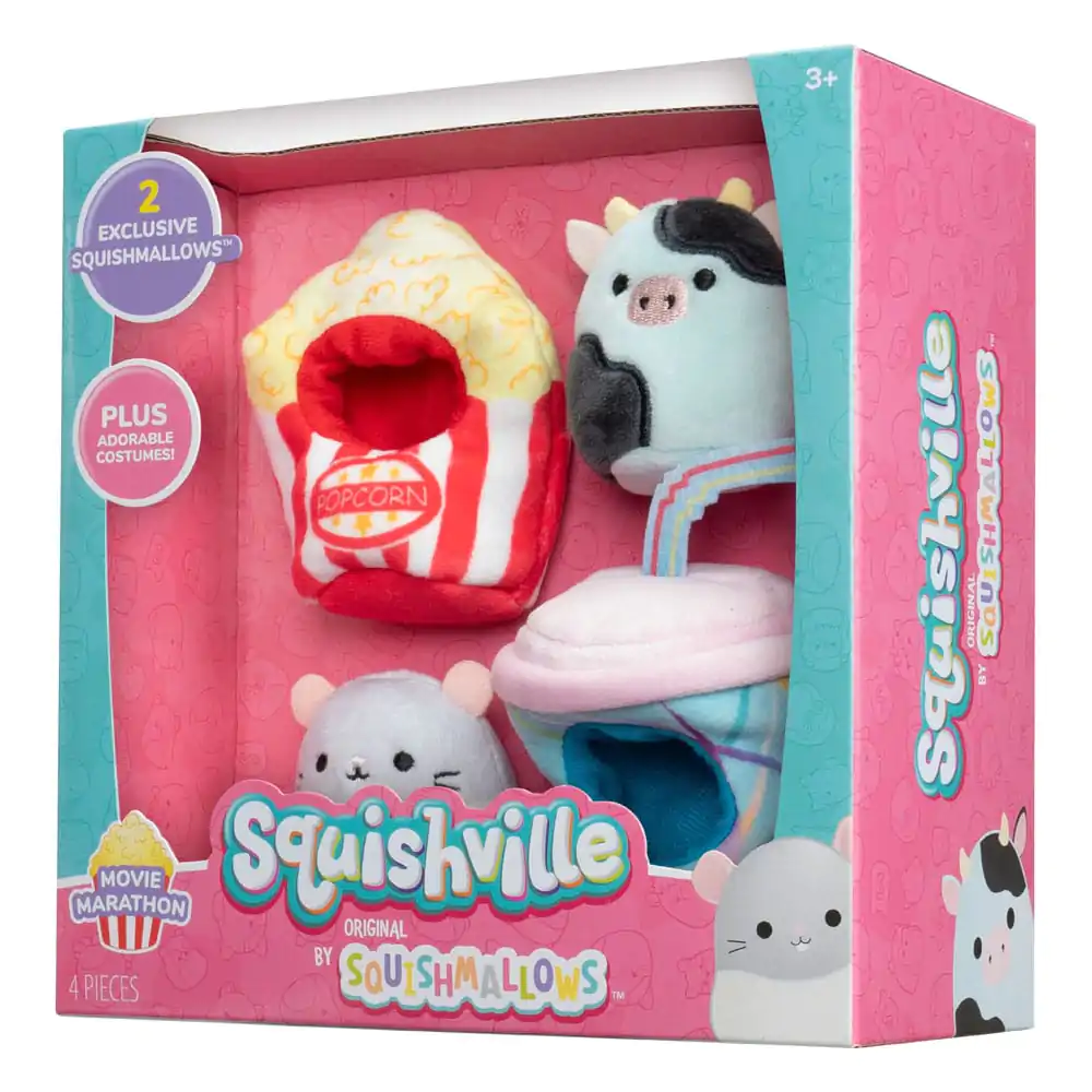 Squishville Mini Squishmallows Movie Marathon plüss figura és kiegészítő csomag 5 cm termékfotó