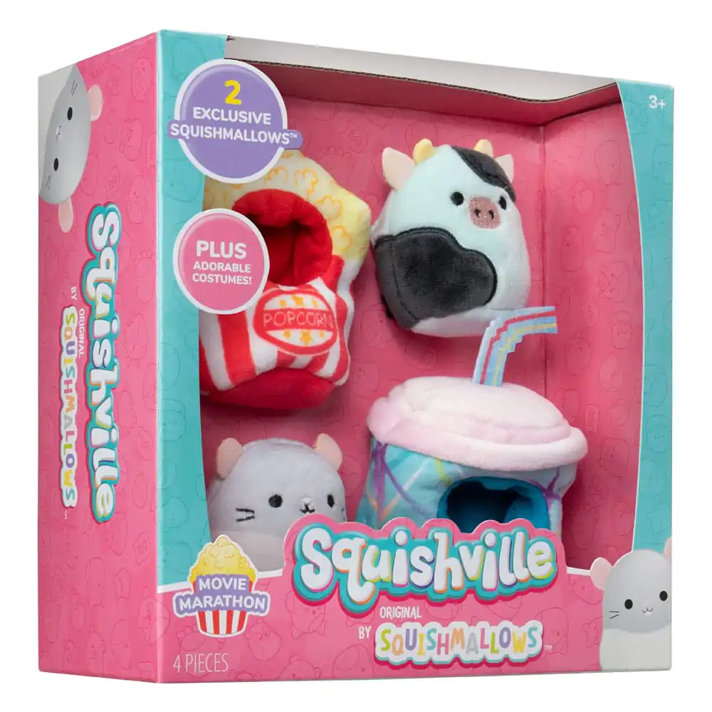 Squishville Mini Squishmallows Movie Marathon plüss figura és kiegészítő csomag 5 cm termékfotó