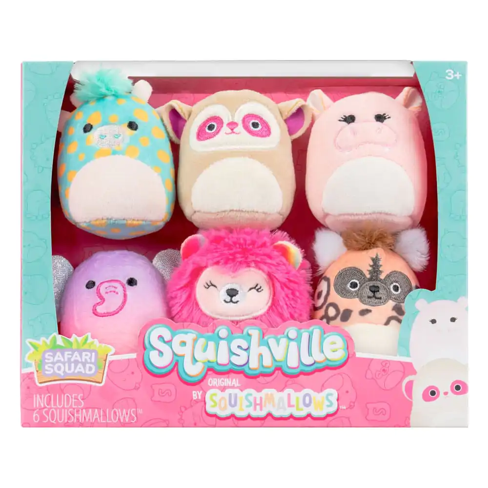 Squishville Mini Squishmallows Safari Squad 6 db-os plüss figura csomag 5 cm termékfotó