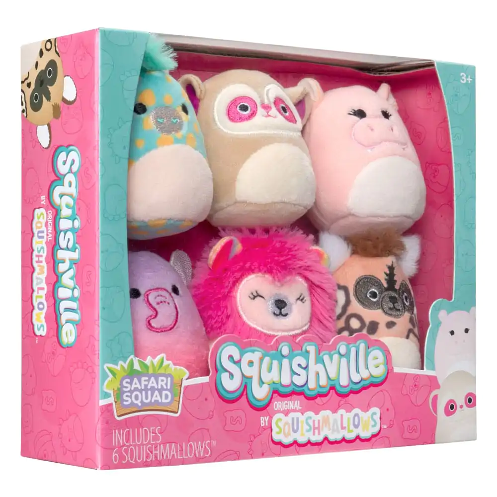 Squishville Mini Squishmallows Safari Squad 6 db-os plüss figura csomag 5 cm termékfotó