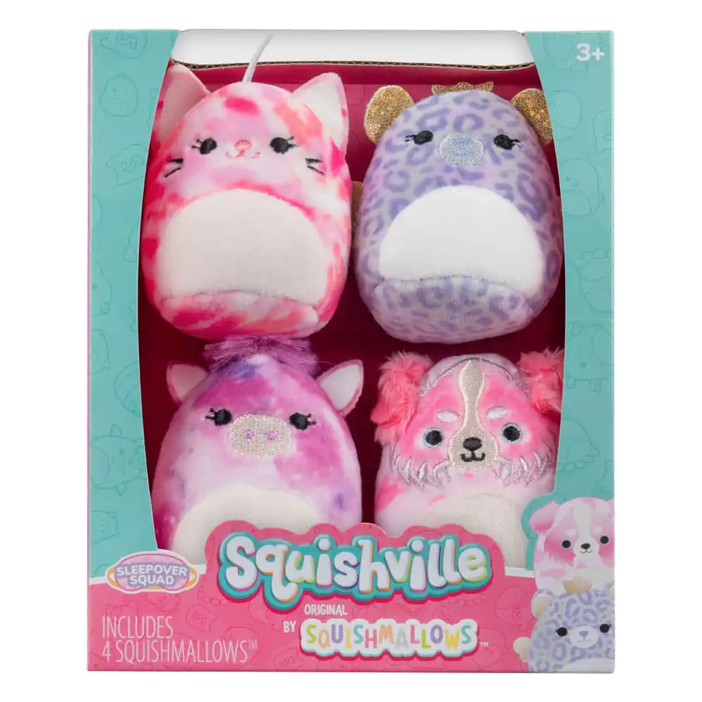 Squishville Mini Squishmallows Sleepover Squad 4 db-os plüss figura csomag 5 cm termékfotó