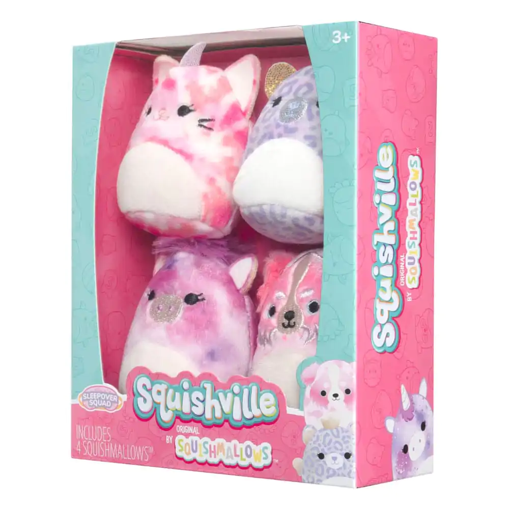 Squishville Mini Squishmallows Sleepover Squad 4 db-os plüss figura csomag 5 cm termékfotó