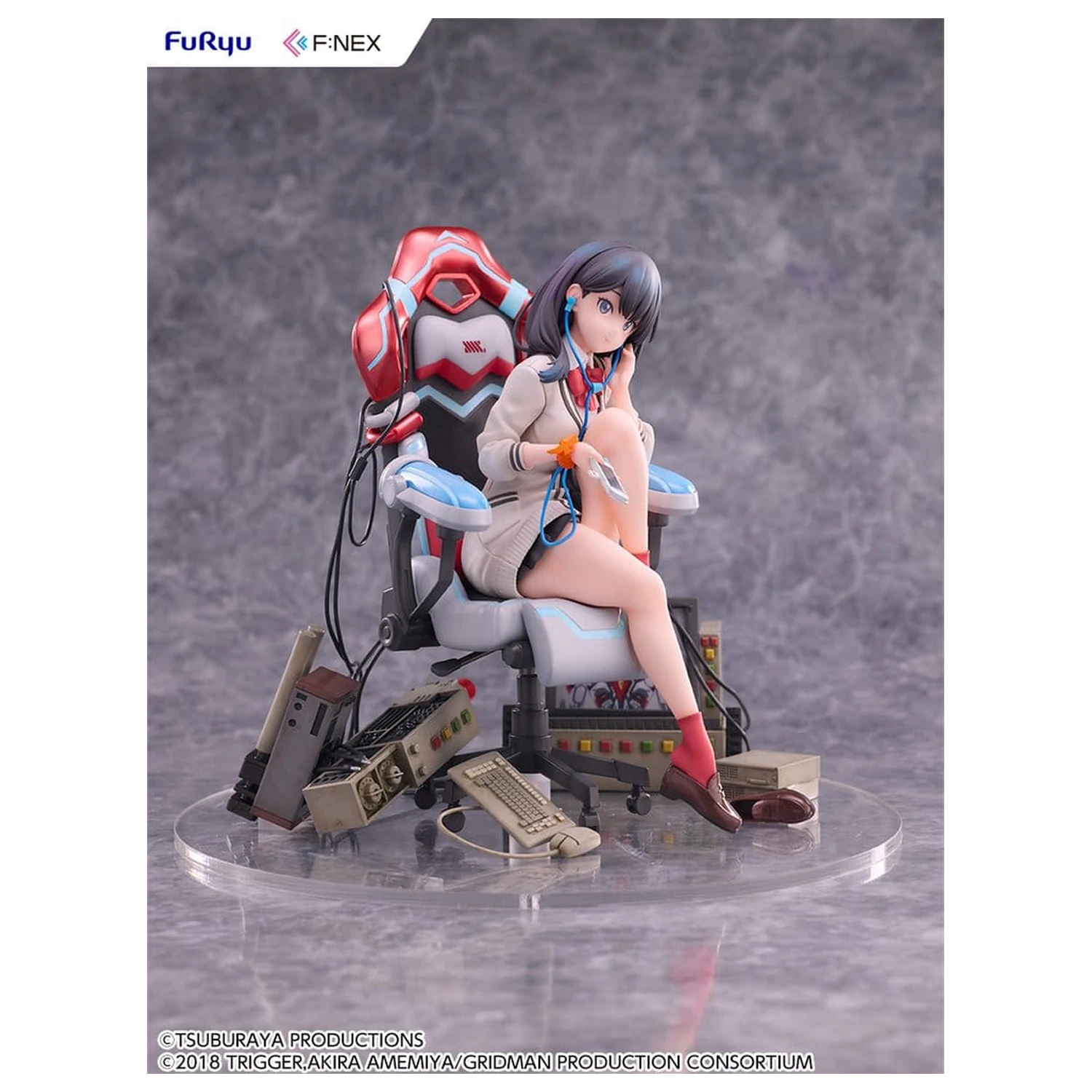 SSSS. Gridman Universe F:NEX Rikka Takarada Gaming Chair Ver. PVC szobor figura 19 cm termékfotó