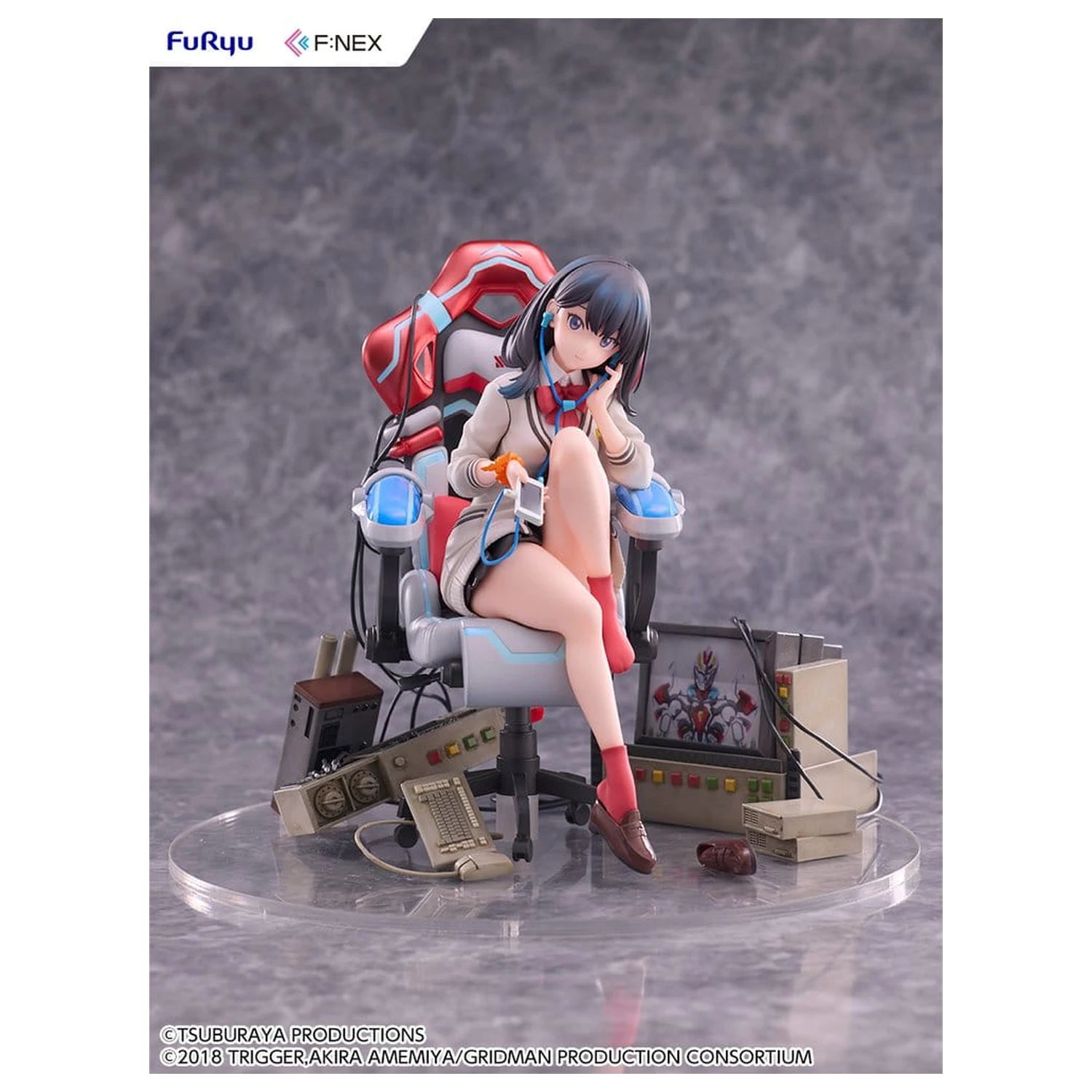 SSSS. Gridman Universe F:NEX Rikka Takarada Gaming Chair Ver. PVC szobor figura 19 cm termékfotó