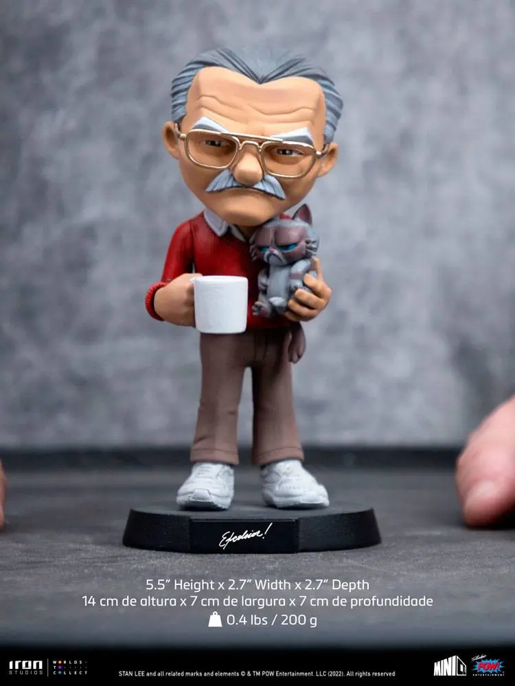 Stan Lee Mini Co. Stan Lee with Grumpy Cat PVC figura 14 cm termékfotó