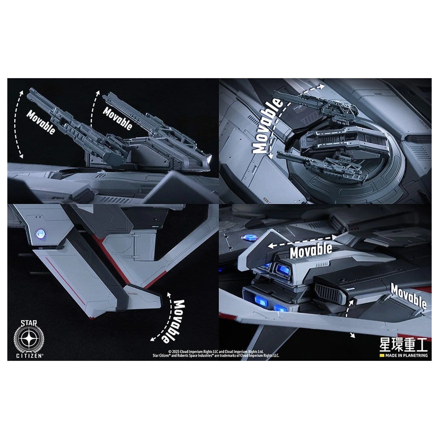 Star Citizen 1/100 Anvil F8C Lightning Műanyag modell készlet 25 cm termékfotó