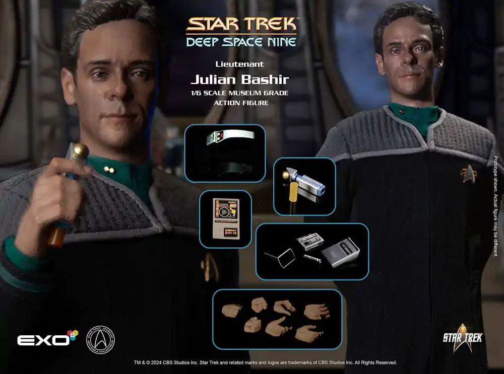 Star Trek: Deep Space Nine akciófigura 1/6 Dr. Julian Bashir 30 cm termékfotó