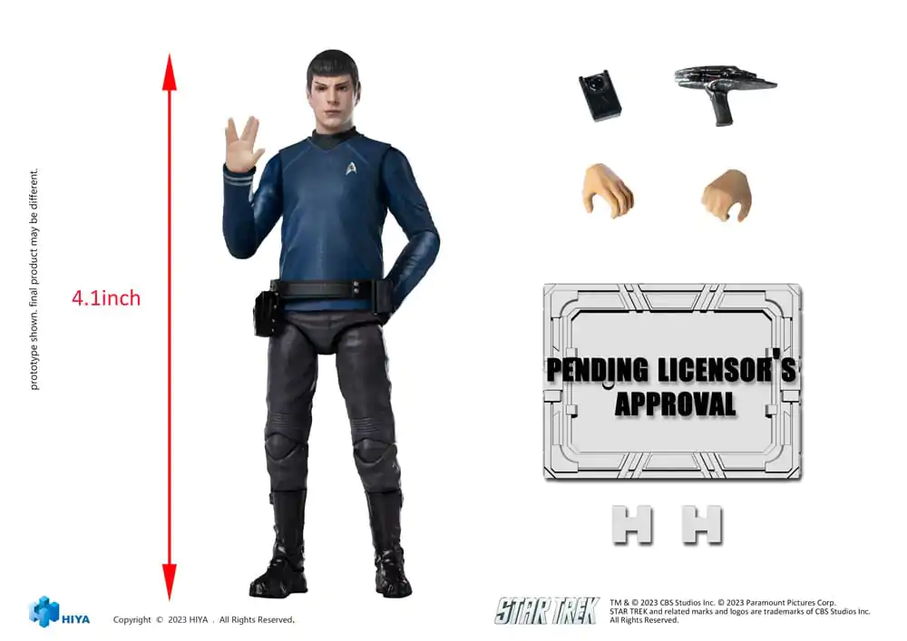 Star Trek Exquisite 1/18 Star Trek 2009 Spock Mini akciófigura 10 cm termékfotó