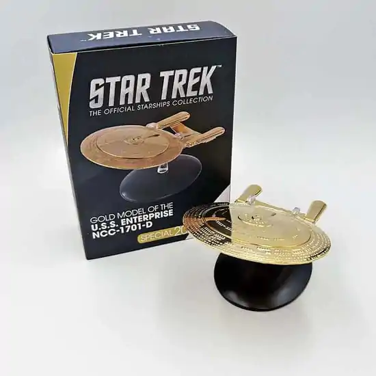 Star Trek: First Contact SP 18K Gold USS Enterprise NCC-1701-D Diecast Mini replika termékfotó
