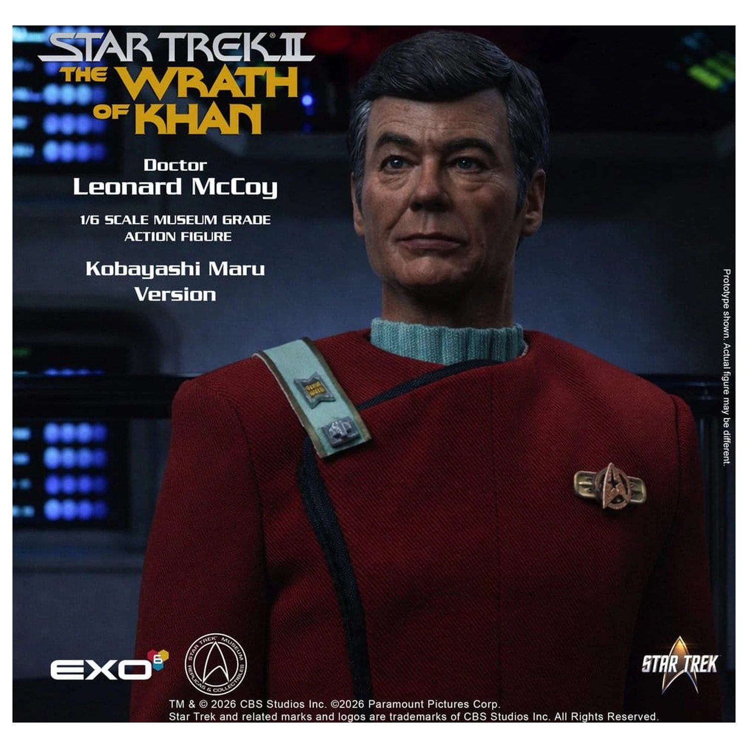 Star Trek II: The Wrath of Khan akciófigura 1/6 Dr. Leonard McCoy Kobayashi Maru Version 30 cm termékfotó