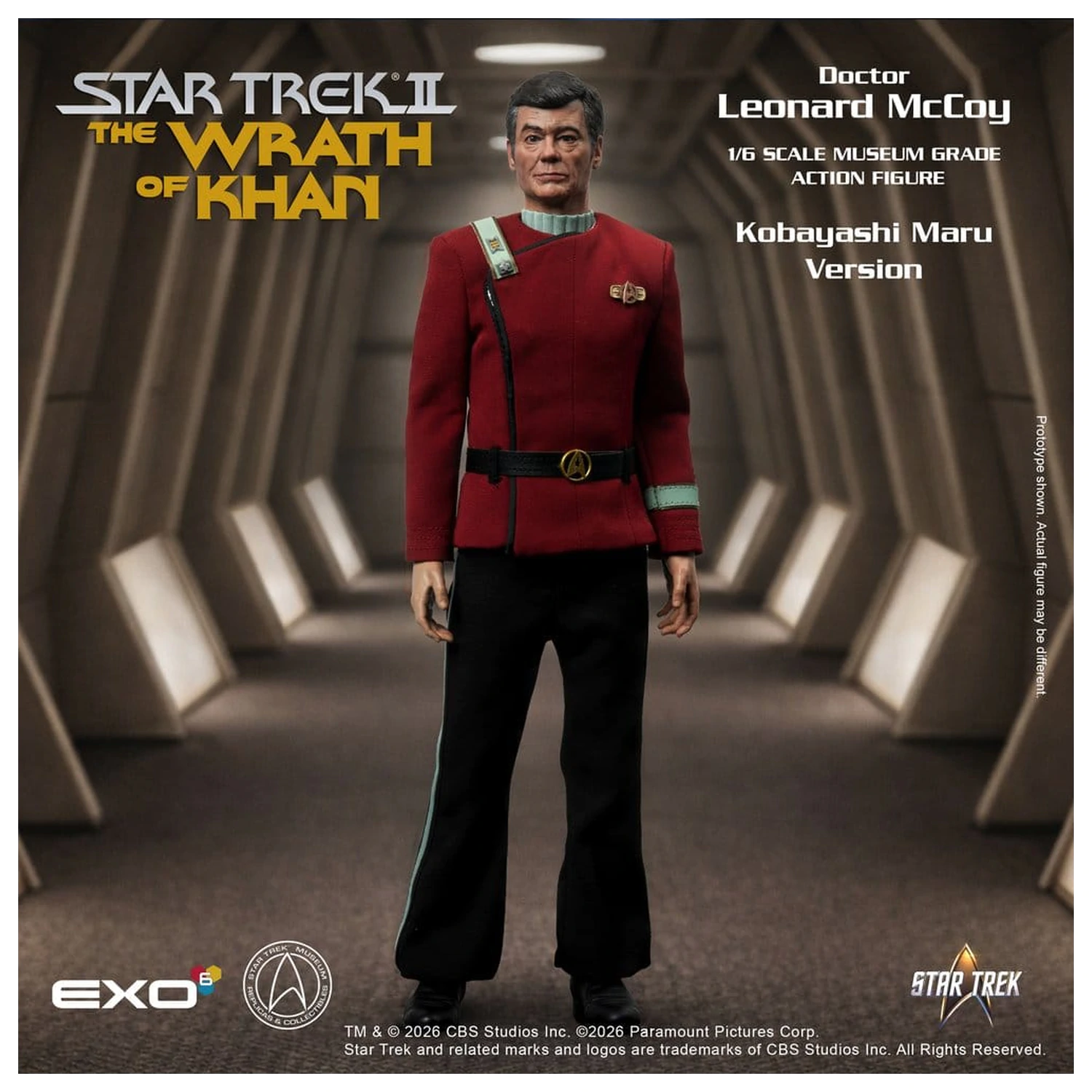 Star Trek II: The Wrath of Khan akciófigura 1/6 Dr. Leonard McCoy Kobayashi Maru Version 30 cm termékfotó