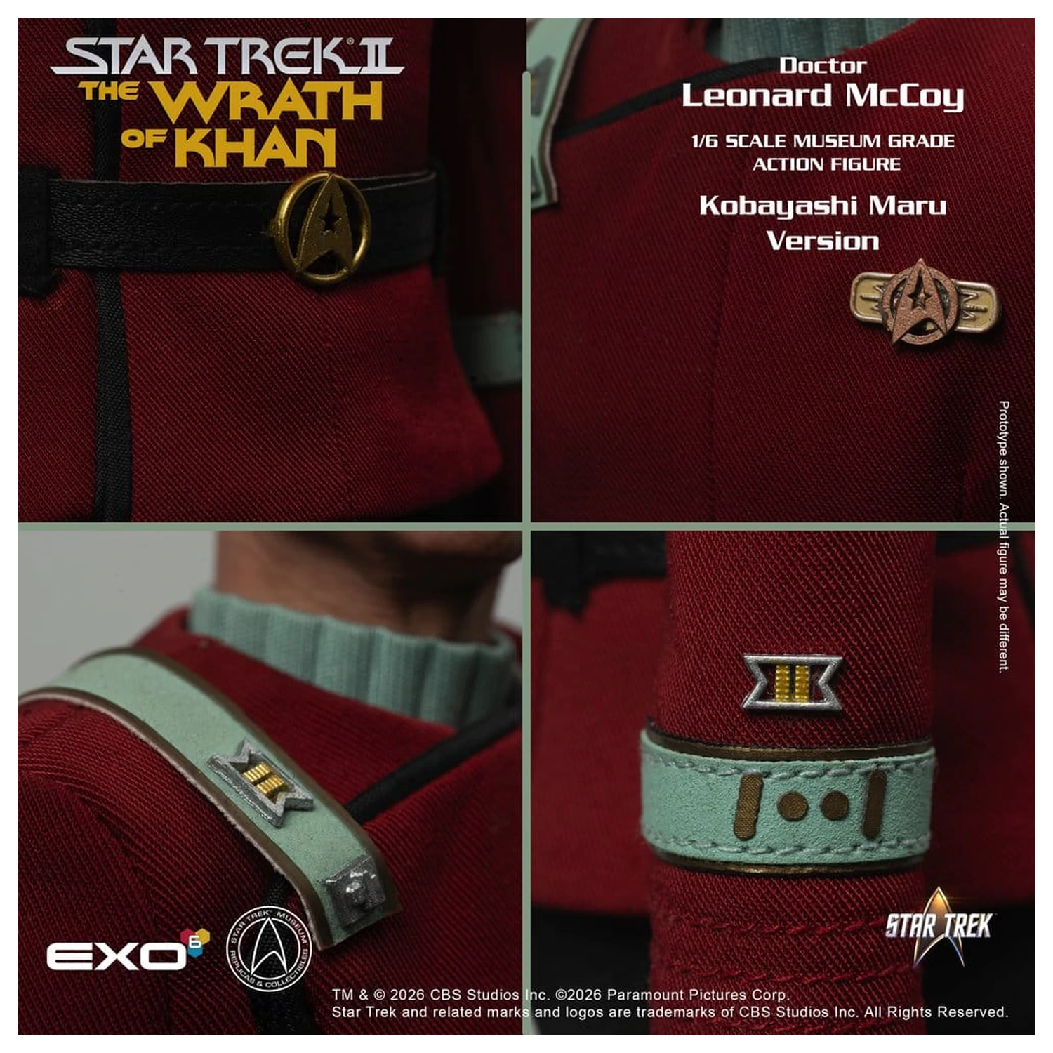 Star Trek II: The Wrath of Khan akciófigura 1/6 Dr. Leonard McCoy Kobayashi Maru Version 30 cm termékfotó