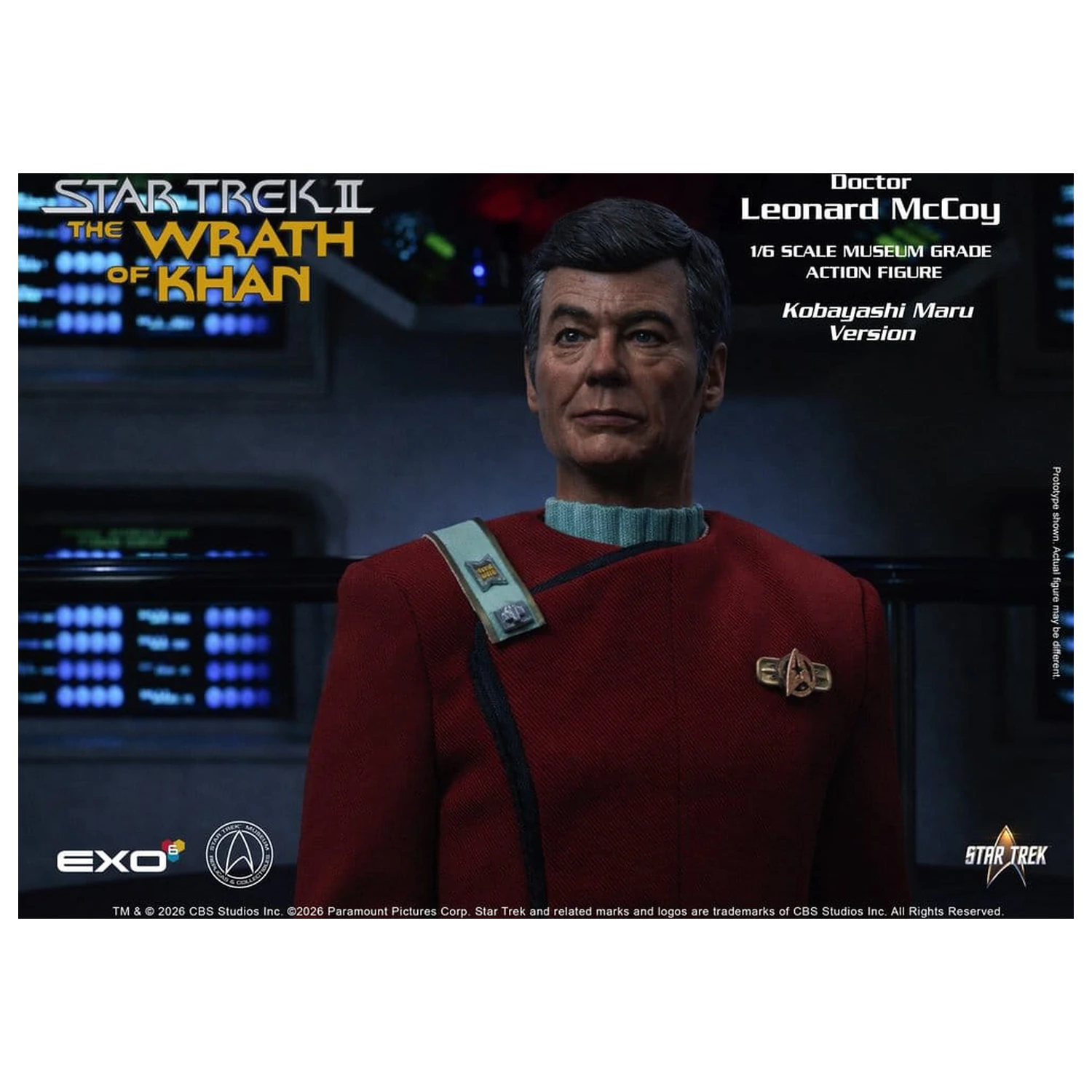 Star Trek II: The Wrath of Khan akciófigura 1/6 Dr. Leonard McCoy Kobayashi Maru Version 30 cm termékfotó