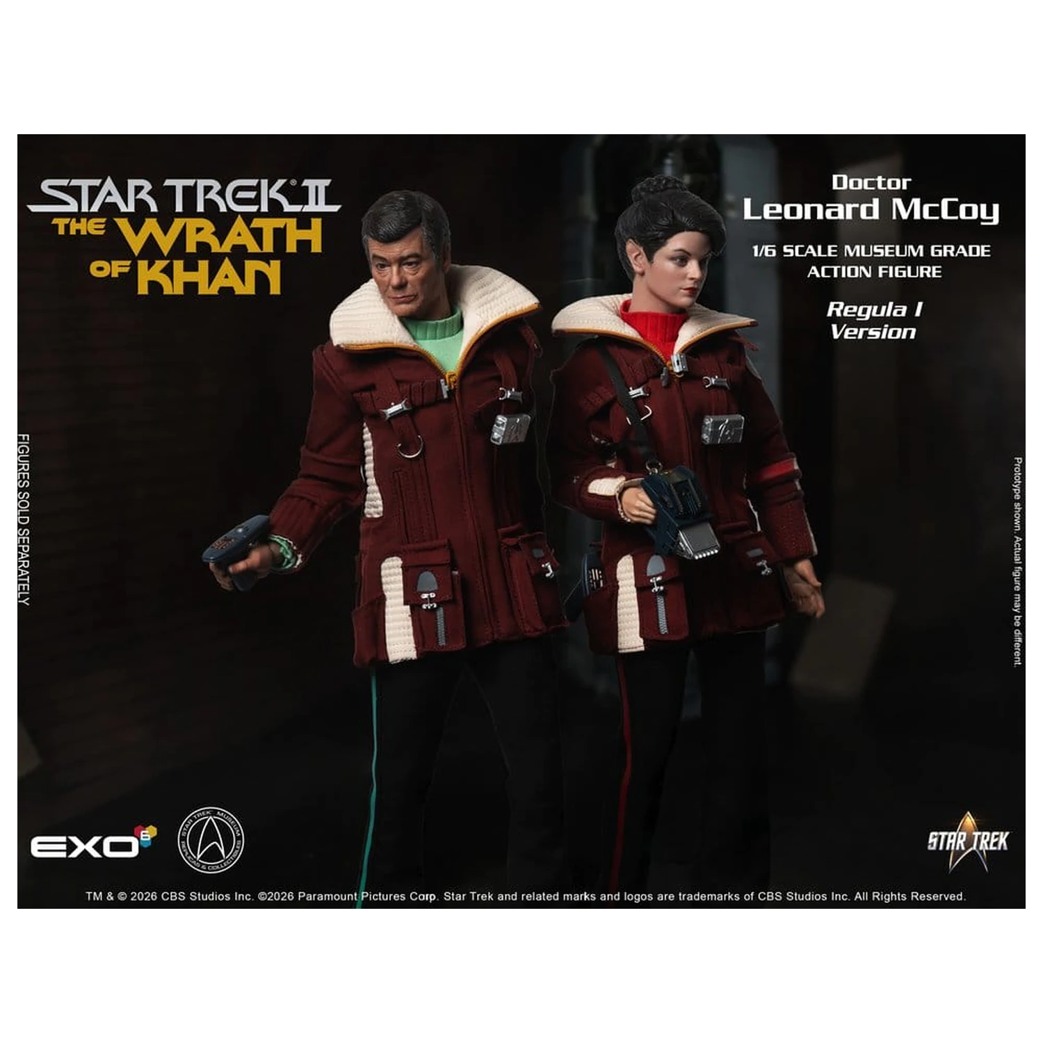 Star Trek II: The Wrath of Khan akciófigura 1/6 Dr. Leonard McCoy Regula I Version 30 cm termékfotó