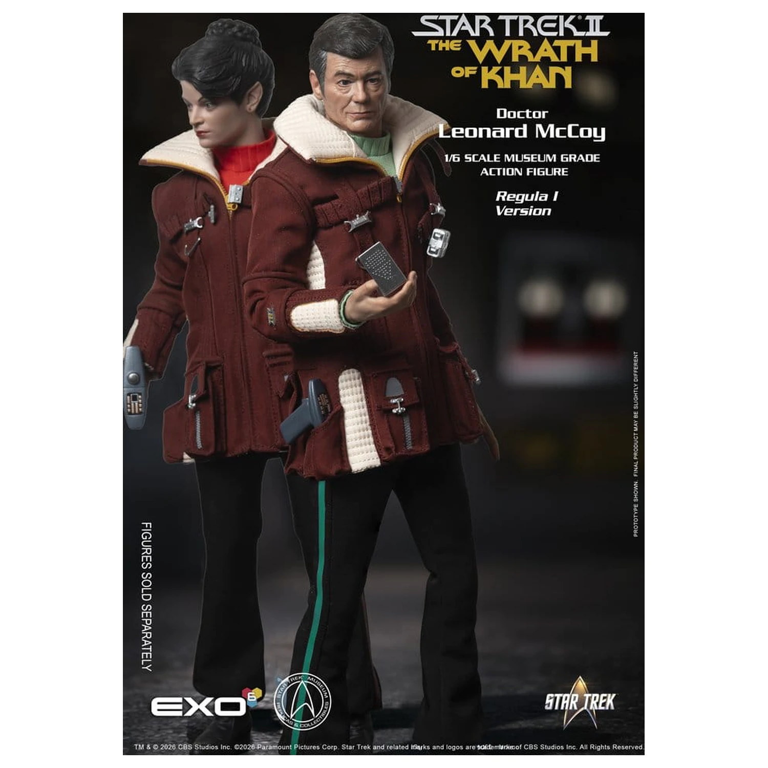 Star Trek II: The Wrath of Khan akciófigura 1/6 Dr. Leonard McCoy Regula I Version 30 cm termékfotó