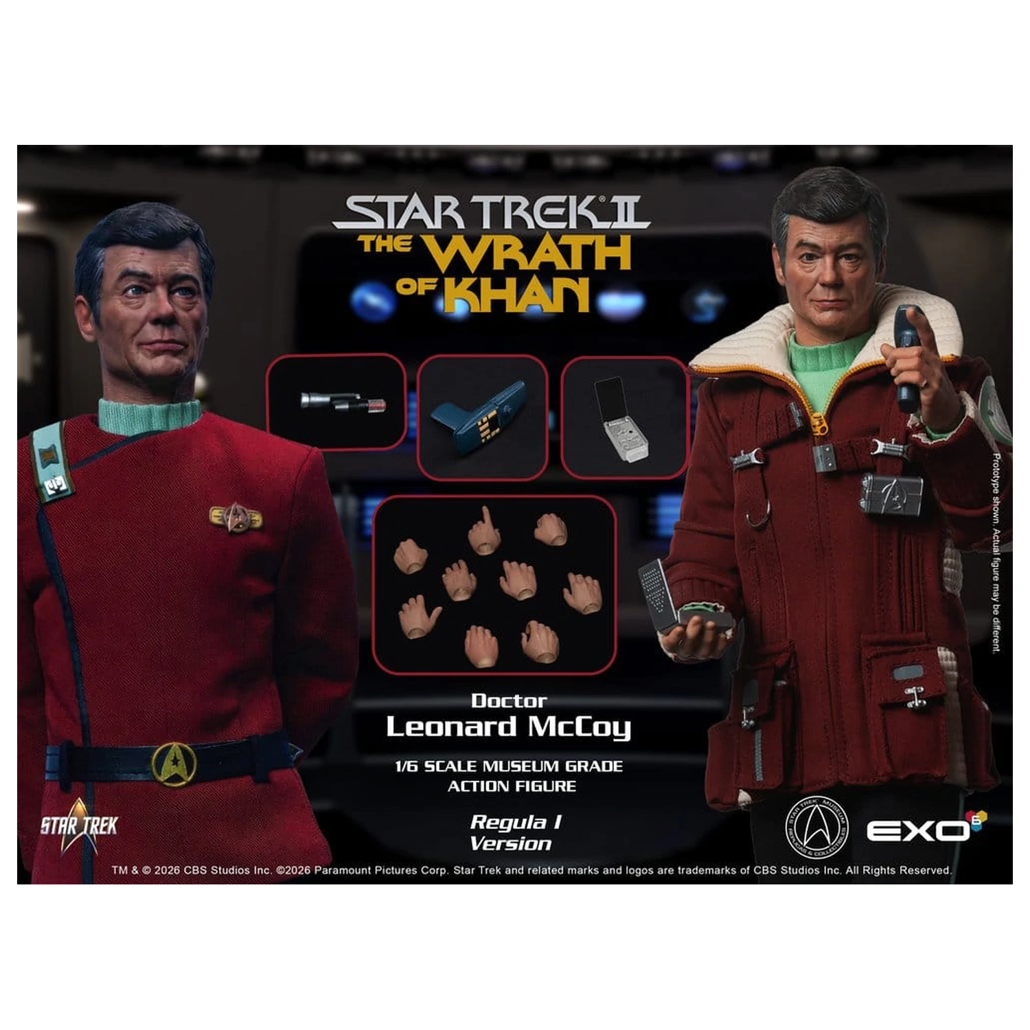 Star Trek II: The Wrath of Khan akciófigura 1/6 Dr. Leonard McCoy Regula I Version 30 cm termékfotó