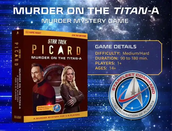 Star Trek Picard Murder Mystery Game Murder on the Titan-A Angol nyelvű termékfotó